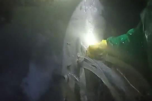 船营消防水池堵漏现场